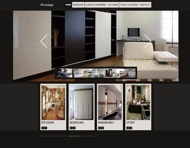Website Design for Bedroom and Kitchen Designers